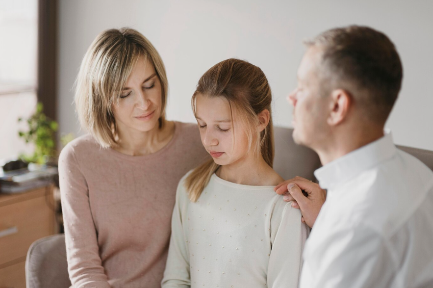 parents and daughter