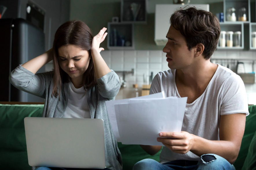 a husband and wife disagreeing